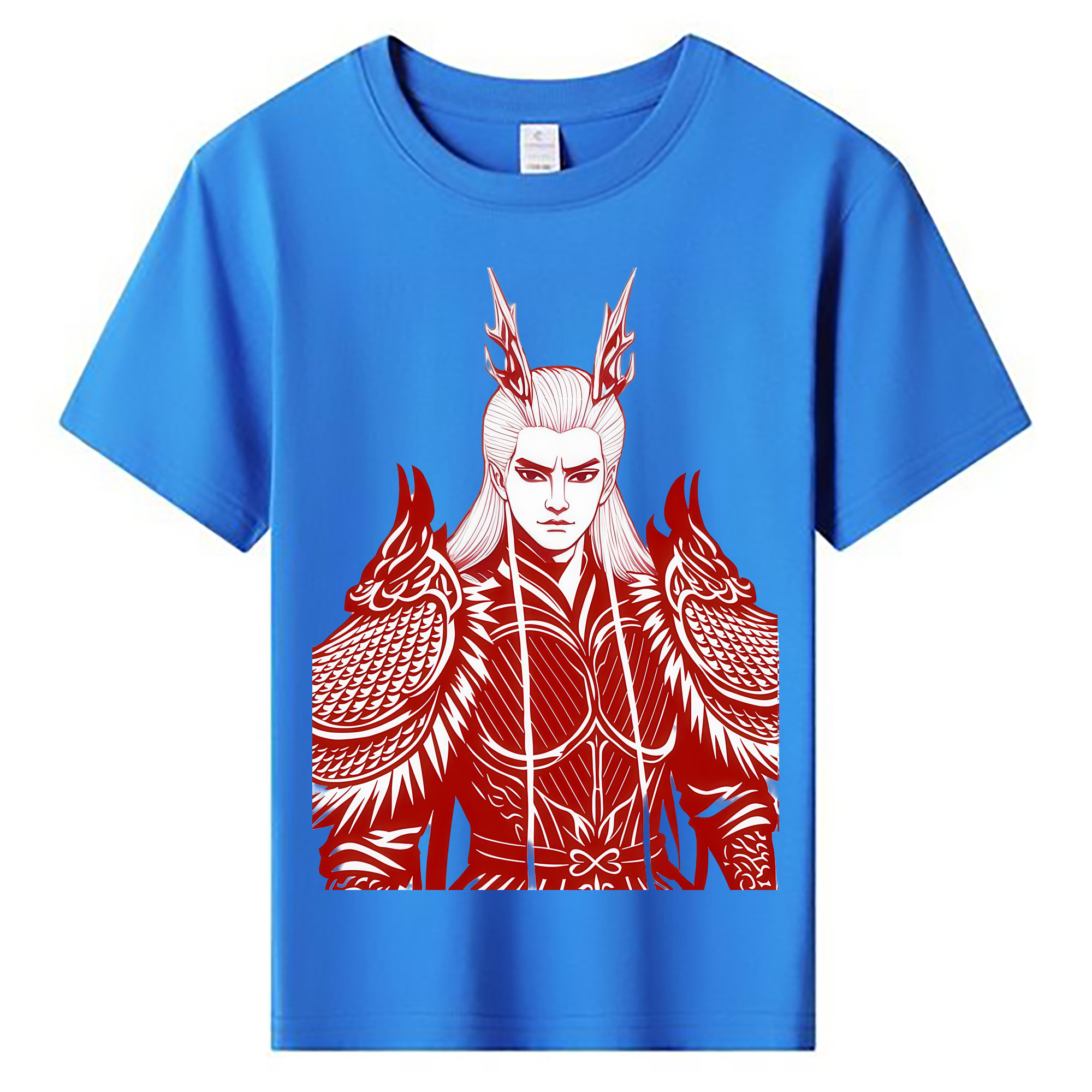 （画像用） Ne Zha 2 ナタ 魔童の大暴れ 綿100％キッズTシャツ（フロントプリント）